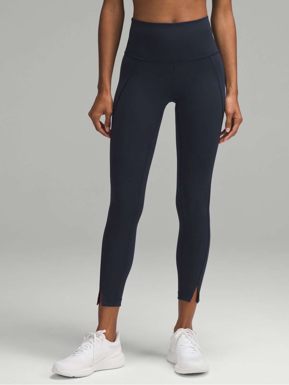 Lululemon Wunder Train High-Rise Tight 25" Hem Slit NWT navy size 4 athleisure